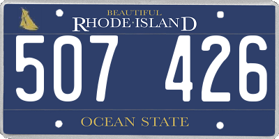 RI license plate 507426