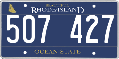 RI license plate 507427