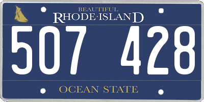 RI license plate 507428