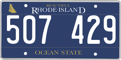 RI license plate 507429
