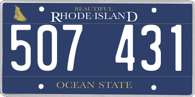 RI license plate 507431