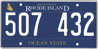 RI license plate 507432