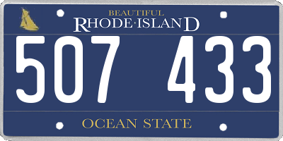 RI license plate 507433
