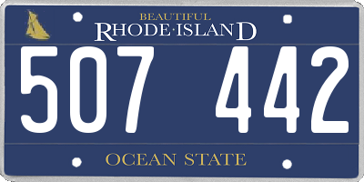 RI license plate 507442
