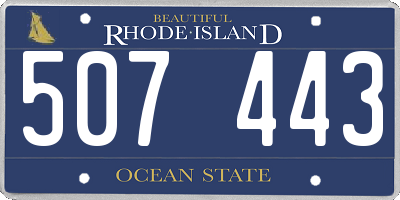 RI license plate 507443