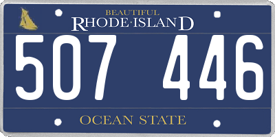 RI license plate 507446