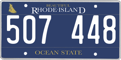 RI license plate 507448