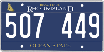 RI license plate 507449