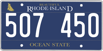 RI license plate 507450
