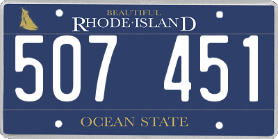 RI license plate 507451