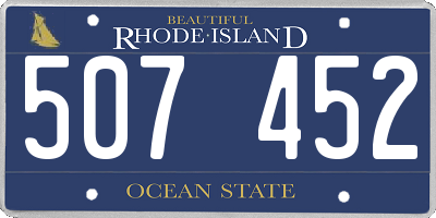 RI license plate 507452