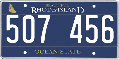 RI license plate 507456