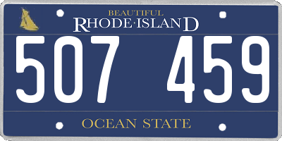 RI license plate 507459