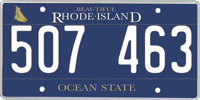 RI license plate 507463
