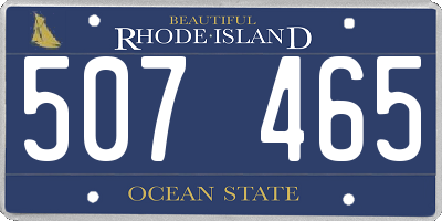 RI license plate 507465