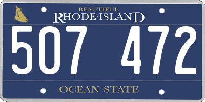 RI license plate 507472