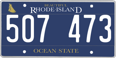 RI license plate 507473
