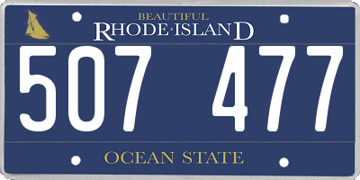 RI license plate 507477