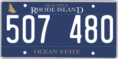 RI license plate 507480