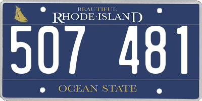 RI license plate 507481