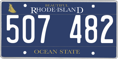 RI license plate 507482