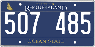 RI license plate 507485