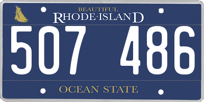 RI license plate 507486