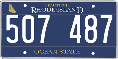 RI license plate 507487