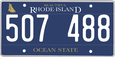 RI license plate 507488
