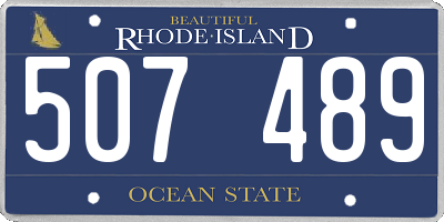 RI license plate 507489