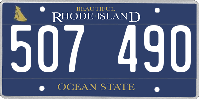 RI license plate 507490