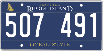 RI license plate 507491