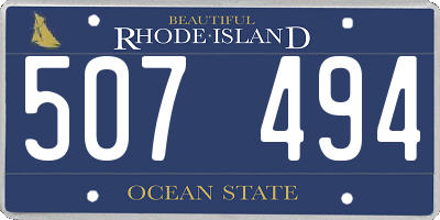 RI license plate 507494
