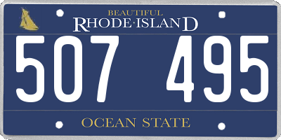 RI license plate 507495