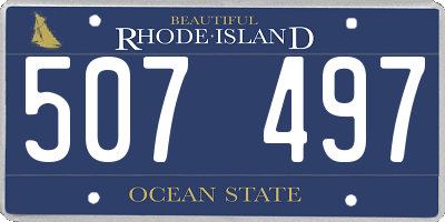 RI license plate 507497