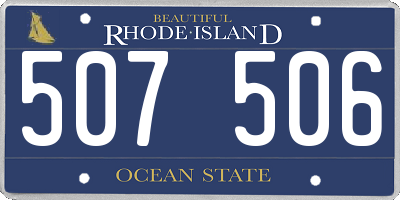 RI license plate 507506