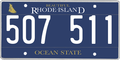 RI license plate 507511