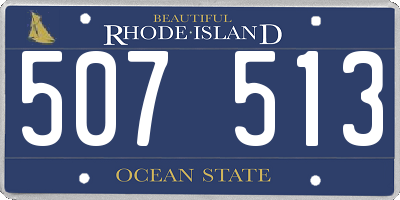 RI license plate 507513