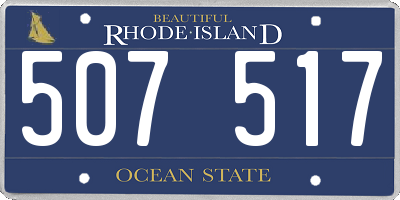 RI license plate 507517
