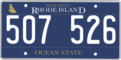 RI license plate 507526