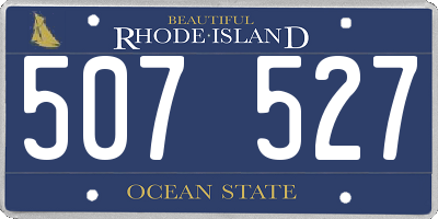 RI license plate 507527