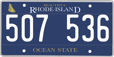 RI license plate 507536