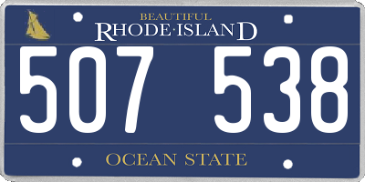 RI license plate 507538