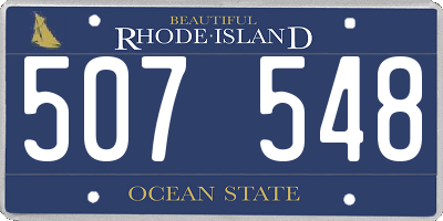 RI license plate 507548