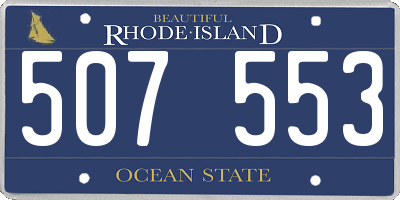 RI license plate 507553