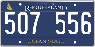 RI license plate 507556