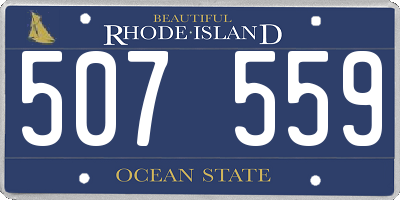 RI license plate 507559