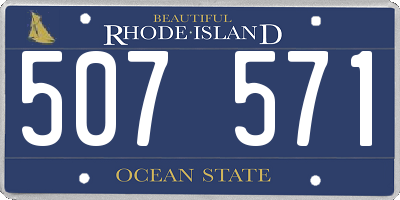 RI license plate 507571