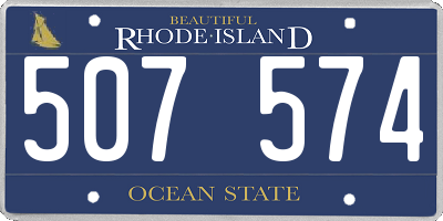 RI license plate 507574