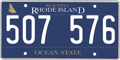 RI license plate 507576